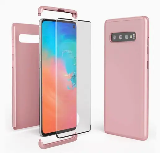 Galaxy S10 Plus 360 Full Coverage Shockproof Case Rose Gold