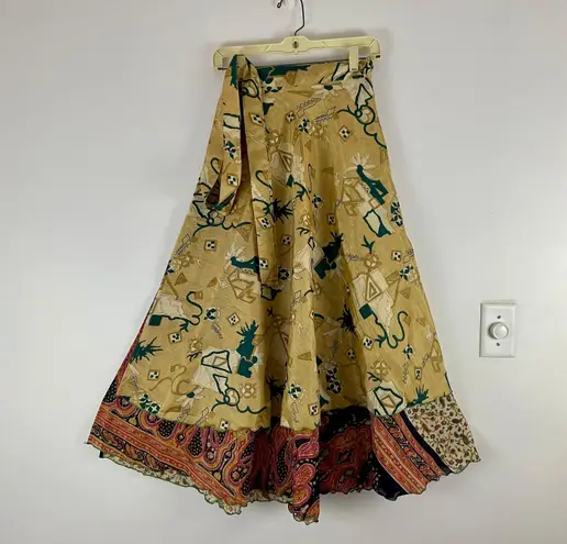 Reversible Wrap Maxi Skirt BINS612