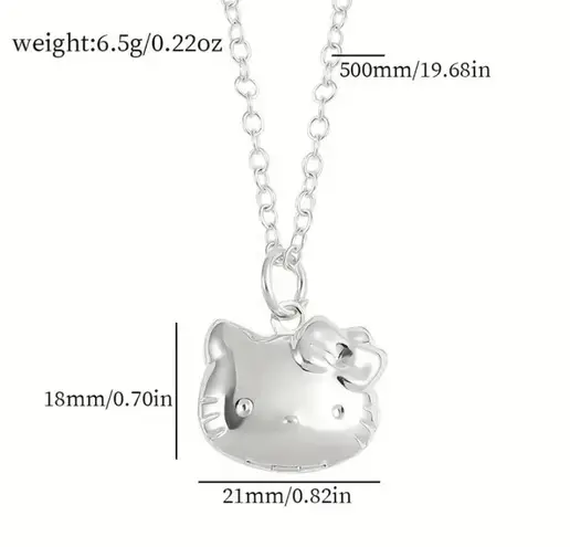 Sanrio Kawaii Hello Kitty Anime Crystal Photo Locket Pendant Necklaces