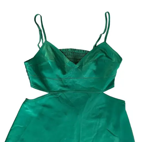 ALC Frank A.L.C. Blakely Cutout Satin Dress Spruce Green