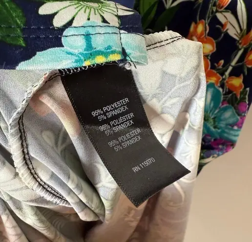 Nina Leonard Floral Sleeveless Maxi Dress Size Large Blue Modest Easter Church