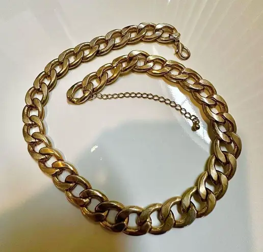 Gold tone chain link necklace
