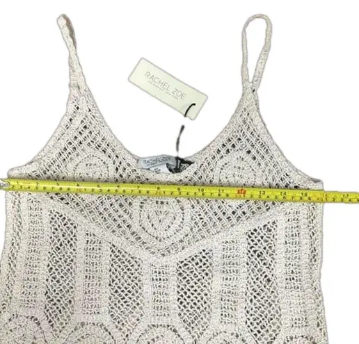 Rachel Zoe NWT  Crochet Crop Tank Top. Off White: Beige Color Size Sm Cotton Boho