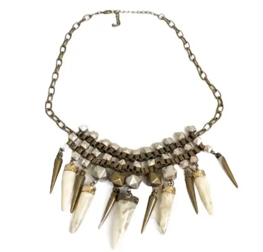 Boho Mixed Metals and Stone Tooth