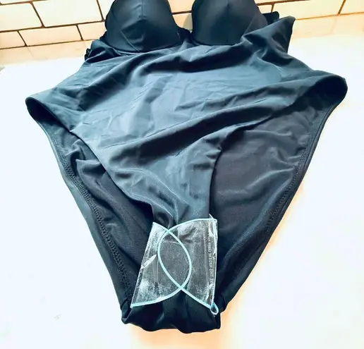 ASOS DESIGN Black Padded Underwire One Piece Swimsuit 14G/H Size 14