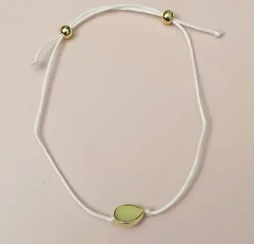 Gorjana Power Gemstone Cord Howlite Bracelet 18k Gold Plated White Promotes Calm