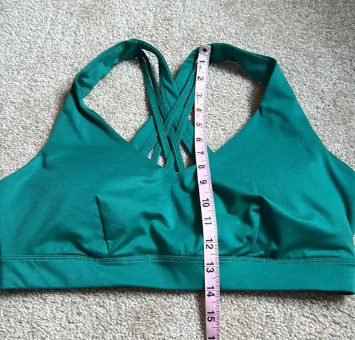 Ideology Green Low Impact Strappy Back Sports Bra Size 1X