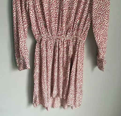 Zadig & Voltaire Rinka Heart-print Dress In Red Silk Small