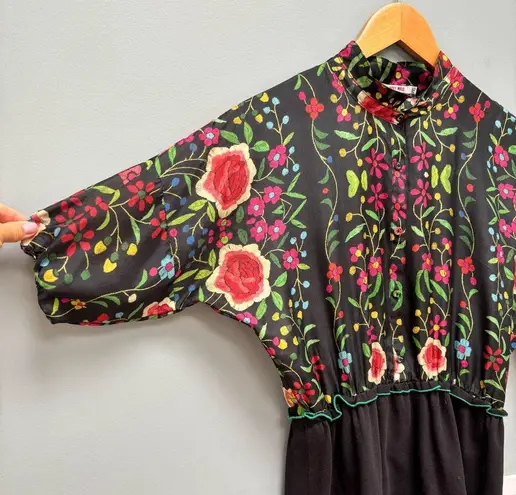 Johnny Was Short Sleeve Mini Dress Floral XS