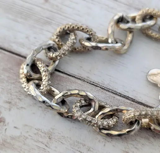 Stella & Dot Bracelet with Clear Gems - Heavy Tarnish/Discoloration