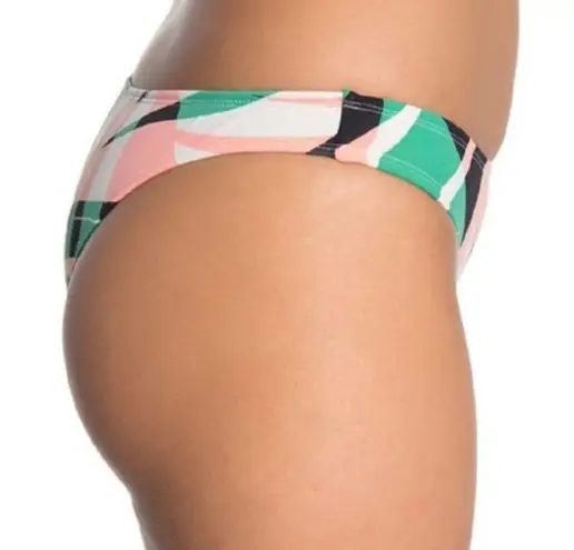 The Bikini Lab Women's Sonic Boom Palm Print Cheeky Bikini Swim Bottoms sz M