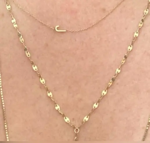 Celebrity Stylist Designed Solid Real 14k Gold Lariat Necklace Holiday Gift!