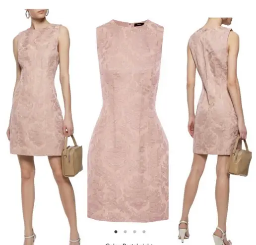 Theory NWOT  Chalk Pink Baroque Jacquard Hourglass Dress