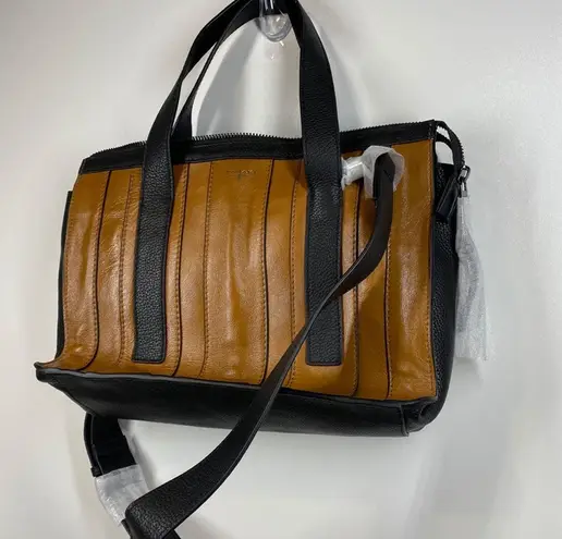 T Tahari Shopper Tote Shoulder Bag Leather Handbag Brown Purse