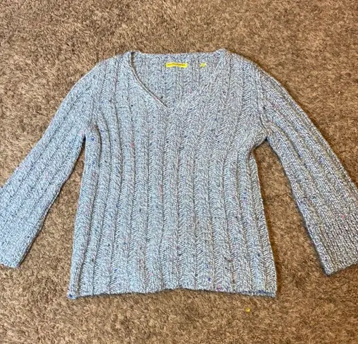 Lluis Genero Alchemy Tweed Sweater Made in Spain, Small Gray