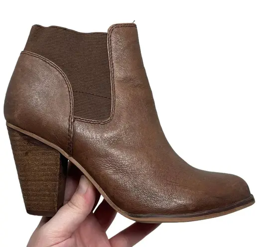 Steven By Steve Madden “Roami” Ankle Booties Brown Leather Zipper Women’s 6.5M