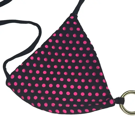 Beach Bunny new  ✶ Locals Only Triangle Bikini Top ✶ Hot Pink Polka Dot ✶ Small ✶