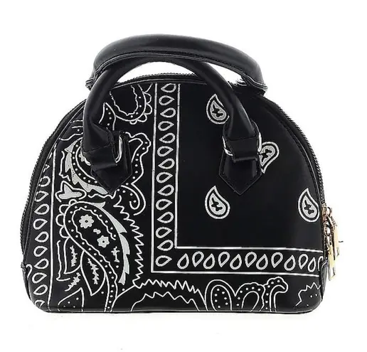 Bandana Print Mini Purse Mini Bag Black & White Trendy Cute Y2K Vibes