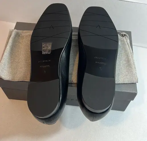 Aquatalia Reanna Leather Ballerina Flats black color New classic casual comfy