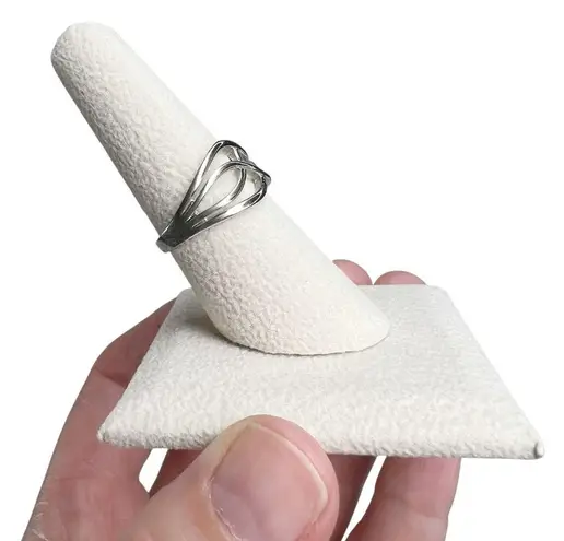 Sterling Silver Openwork Braided Twisted Knotted Wide Band Ring