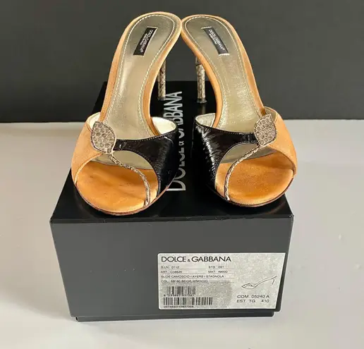 Dolce & Gabbana Slide Heels Camoscio Ayers Stagnola Sz 41 (11)