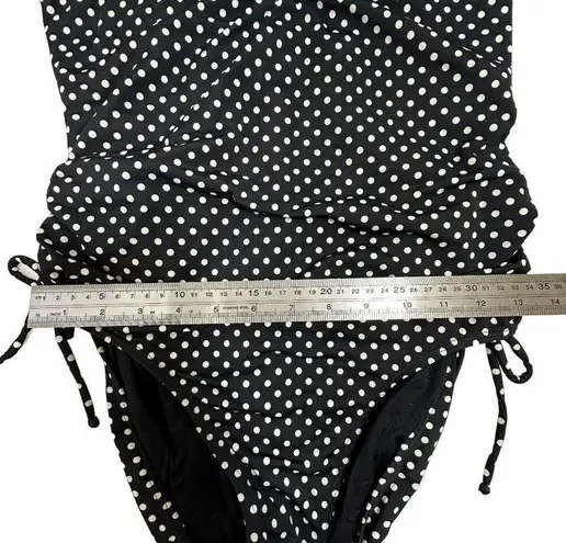 Newport News  Black and White Polka Dot One Piece Bathingsuit