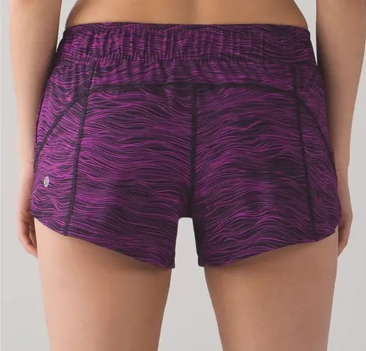 Lululemon Reversible Double Time Short Grey And Purple Size 6