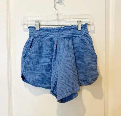 Marine layer Womens Gauze Cotton Shorts Size Small Casual Everyday Beachy Blue