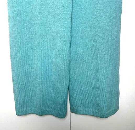 St. John  Knit Light Blue Cami Top and Wide Leg Pant Set