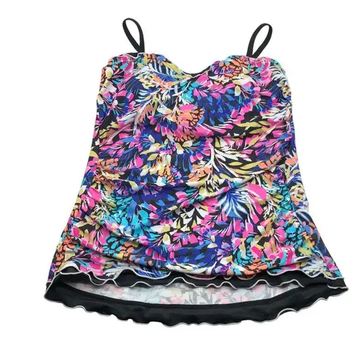 Island Escape Tankini Top Full Bust Support Underwire Lettuce