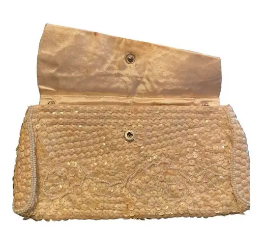 vintage beaded sequin clutch bag