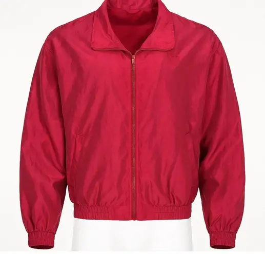 Vintage 90s Silk Red Bomber Jacket Women’s Large by Bold Spirit