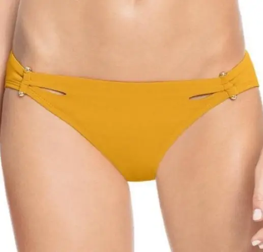 Robin Piccone Ava Luca Bikini Bottoms SZ Extra Small Barbell NWOT Mustard Swim