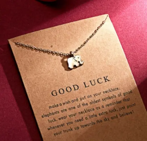 Good Luck Elephant Indie Boho Gold Charm Necklace