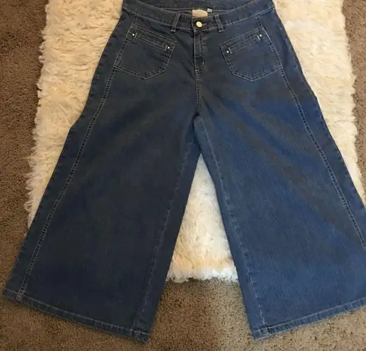 NORM THOMPSON! Escape the Ordinary Denim Flare Mouse Pocket Gauchos Blue Size undefined