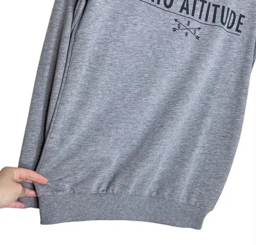 Boho Attitude Crew Neck Long Sleeve Sweatshirt Black