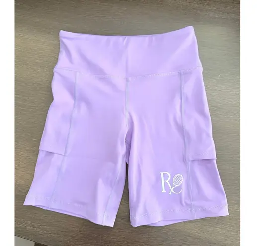 Farmers Market Bike Shorts High Waist Athletic Pocket tennis ball Lavender XS Purple Size undefined