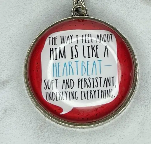 The Way I Feel About Him is Like a Heartbeat Keychain Keyring