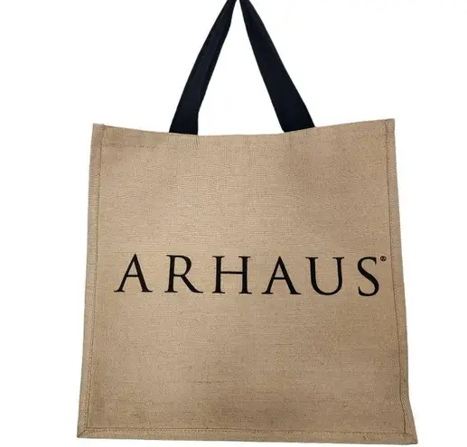 Arhaus jute mega xl tote reusable shopping bag Tan