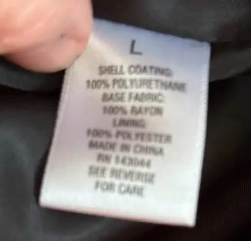 Fox & Ali Faux Leather Jacket. Salmon Color. Large. Orange