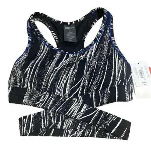 Sports Illustrated bra sports racerback wrap black white padded bra Sz X