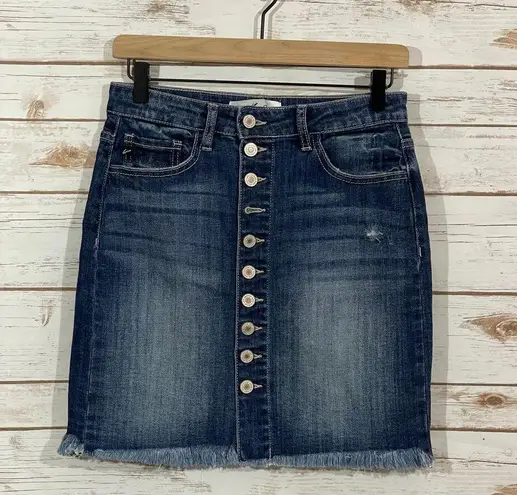 NWT KanCan Lucy High Rise Fringed Hem Mini Skirt