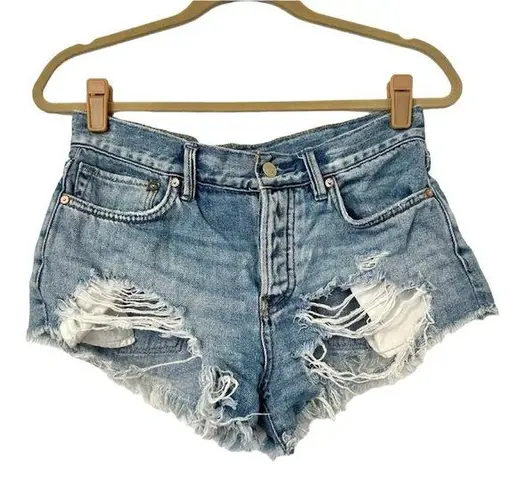 We The Free  Ultra Distressed Cut Off Jean Shorts