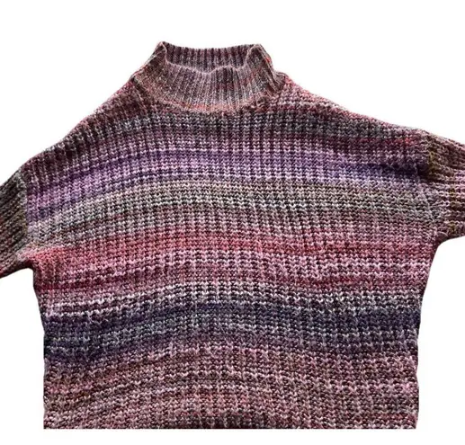 Ruby Moon Vintage Anthropologie long Red tunic Cowl Neck Drawstring Sweater Sz M