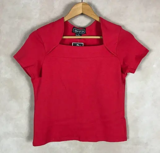 SPICE OF LIFE Bradlee's Vintage Square Neck Red Top NWT MEDIUM