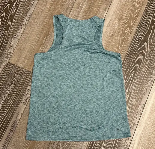 NWOT Real Essentials Sz M Racerback Tank Top Dry Fit Space Dye Green Size M