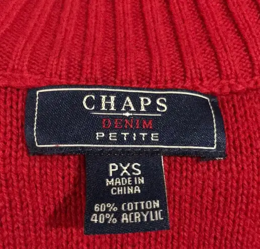 CHAPS Red Denim Petite Sweater Jacket - Image 3