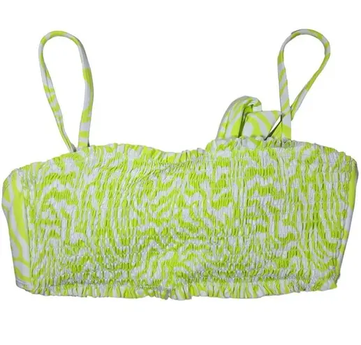 NWT Salt & Cove Zoorama Smocked Bandeau Bikini Top Green