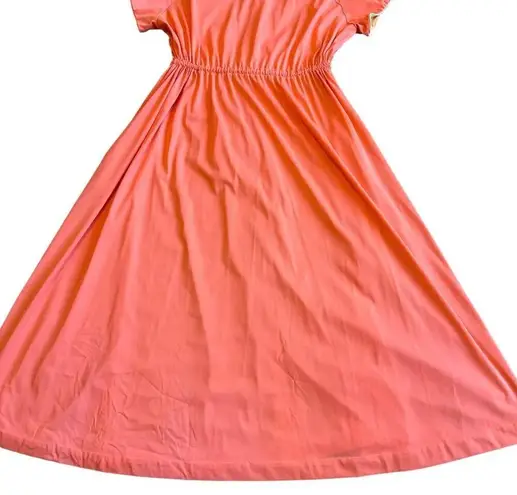 Vanity Fair Vintage 1970's A-Line Dress Drawstring Waist Size Large Women's