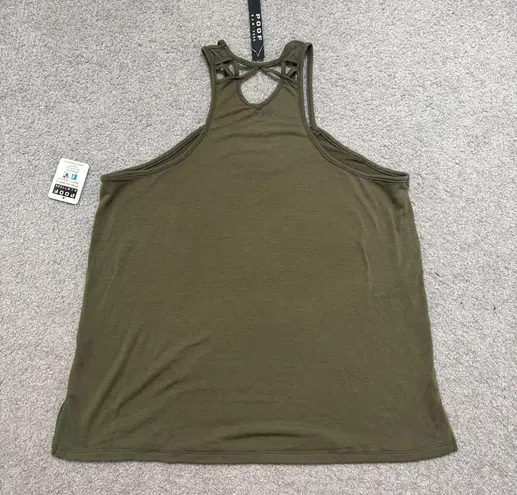 Poof New York Green Cutout Tank Top